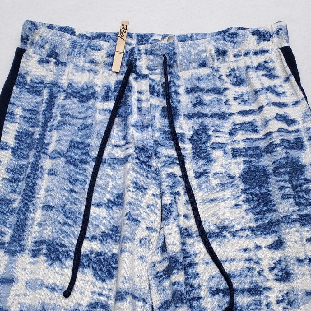 Lucky Brand Blue & White Cropped Tie-Dye Knit Joggers